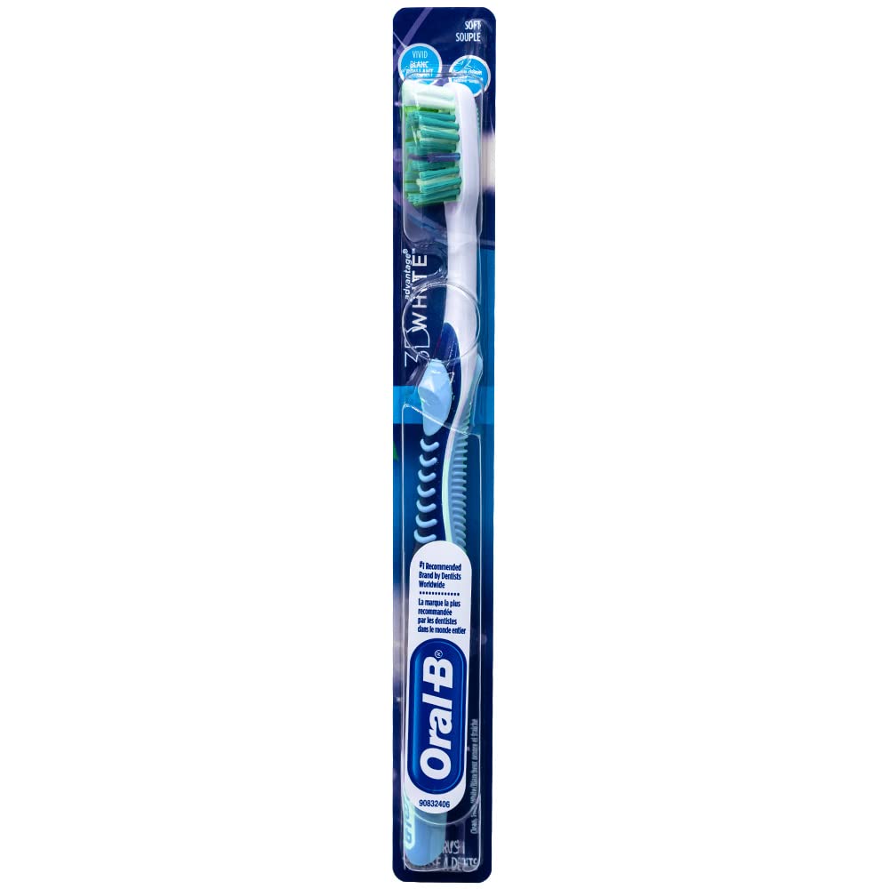 Oral-B 3D White Vivid Toothbrush, 35 Soft (Colors Vary) - Pack of 3