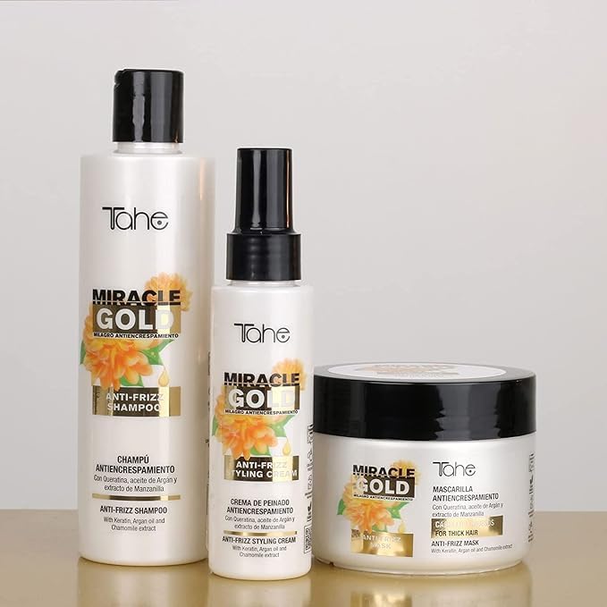 Miracle Gold Anti-frizz Kit (Miracle Gold Shampoo 300ml + Miracle Gold Mask 300ml + Miracle Gold Styling Cream 100ml) (For Fine Hair)