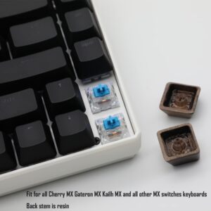 INLAND Microcenter Handmade Walnut Wood Keycap OEM Profile for Cherry MX Mechanical Keyboard Gaming DIY Replace 15 Keys