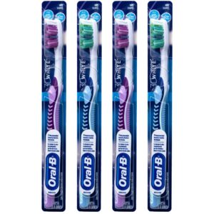 oral-b 3d white vivid toothbrush, 35 soft (colors vary) - pack of 4