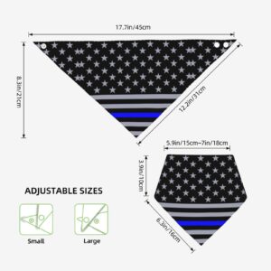 Augenstern Cotton Baby Bibs Thin Blue Line Flag American Baby Bandana Drool Bibs Teething Food Bib