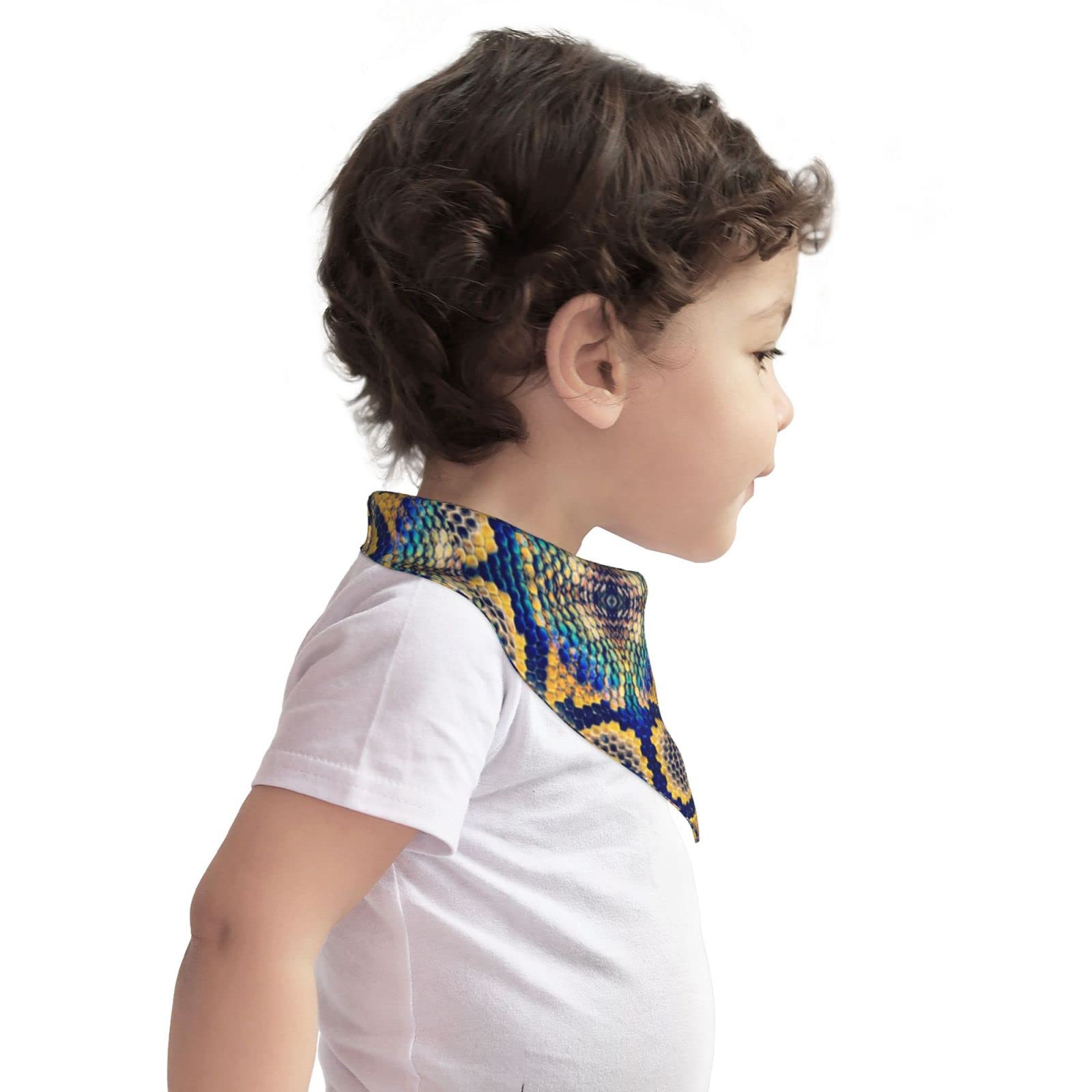 Augenstern Cotton Baby Bibs Colorful Snake Skin Camo Baby Bandana Drool Bibs Teething Food Bib