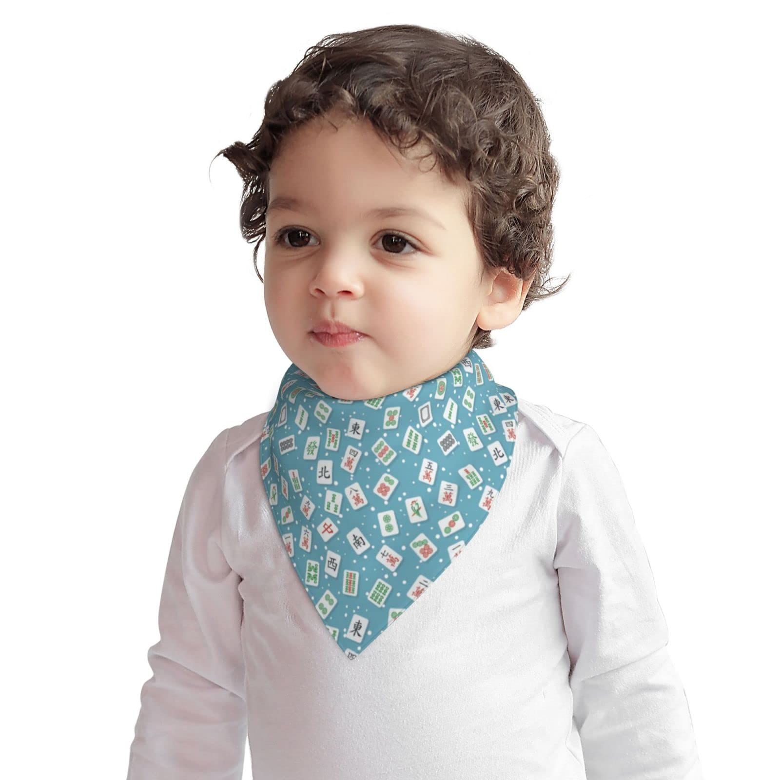 Augenstern Cotton Baby Bibs Mahjong Hipster China Baby Bandana Drool Bibs Teething Food Bib