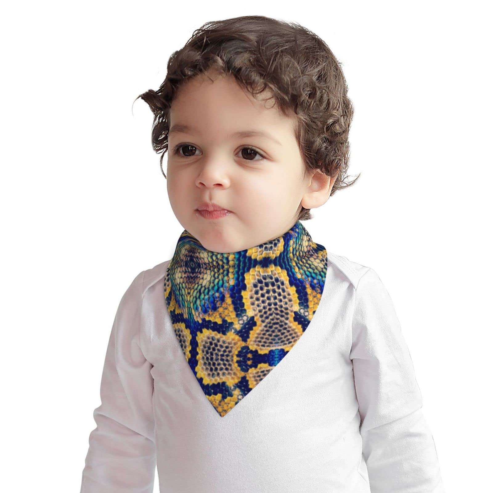 Augenstern Cotton Baby Bibs Colorful Snake Skin Camo Baby Bandana Drool Bibs Teething Food Bib