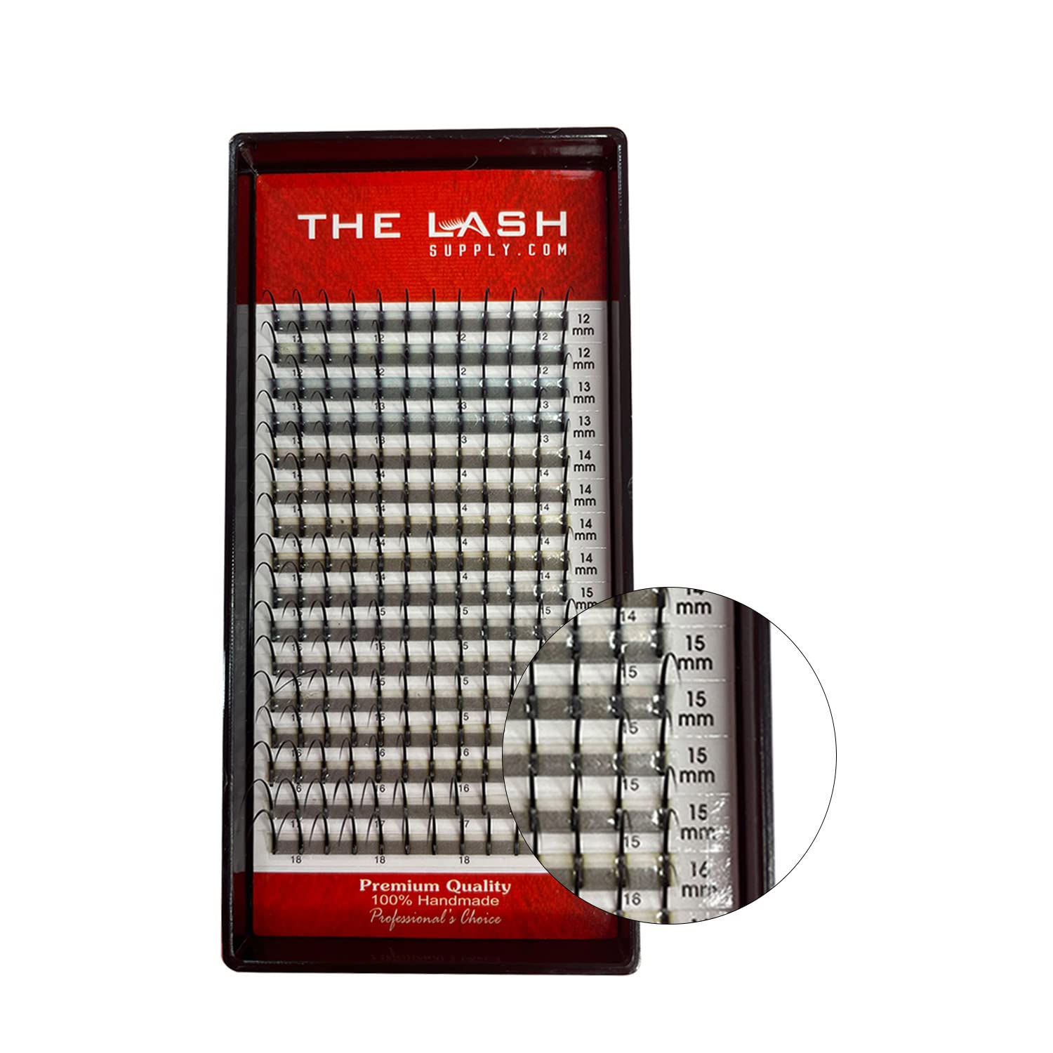 THE LASH SUPPLY Spikes Eyelash Extension Professional Supplies, C/D Curl, 10-18mm Length, 0.07 Thickness, 16 Lines of Matte Black Fake Eye Lashes, Soft and Lightweight Lashes Mixed Pack