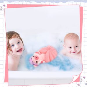 2 Pcs Bath Sponge Kids Body Shower Loofah Cute Animal Loofah Sponge Cartoon Shower Loofah Colorful Baby Bath Pouf Mesh for Toddler Children Adults Gifts Shower Washing Exfoliating (Pig, Cow)