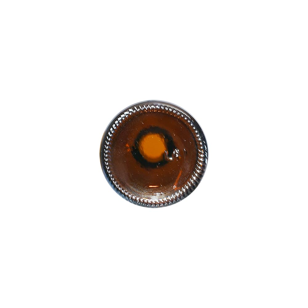 (Pack of 24) 4 oz. Amber Boston Round with Black Graduated Glass Dropper