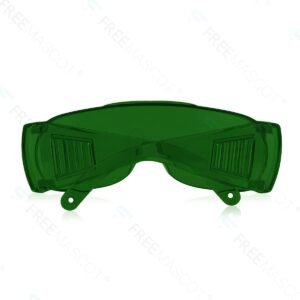 FreeMascot IPL 200nm-2000nm Laser Safety Glasses for Laser Hair Removal Treatment and Laser Cosmetology Operator Eye Protection (Green)