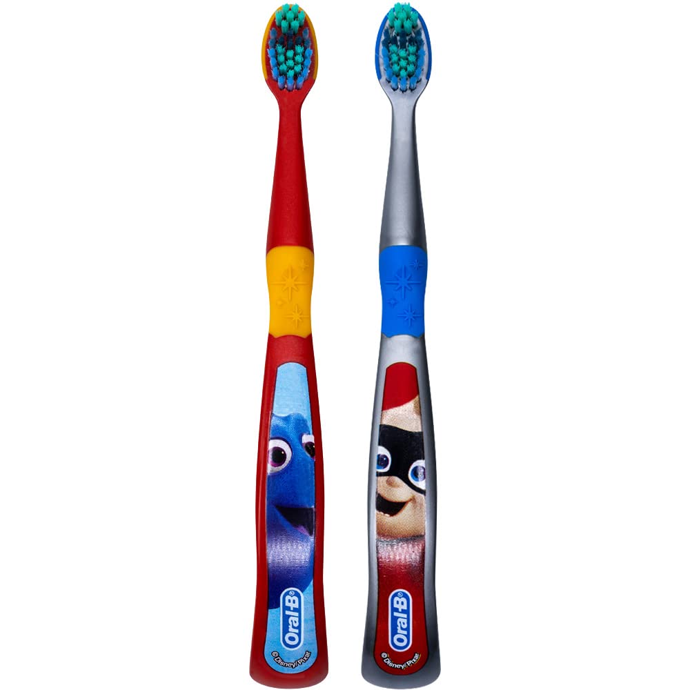 Oral-B Kids Pixar Toothbrush, Children 3+, Extra Soft (Characters Vary) - Pack of 2