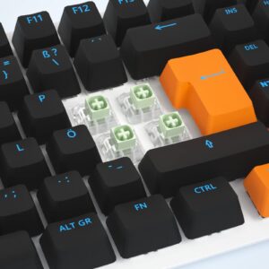 KAILH Box Jade Switches for Mechanical Gaming Keyboard DIY, 3pin 50gf Clicky,Compatible for 5pin RGB/SMD hot swappable. (Jade 70pcs)