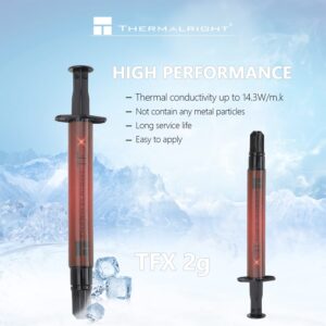 Thermalright TFX 2g Thermal Paste,The High Performance Thermal Grease for Cooling All Processors, Heat Sink Paste High Durability 14.3W/m. Graphics Cards and Heat Sinks in Computers and Consoles