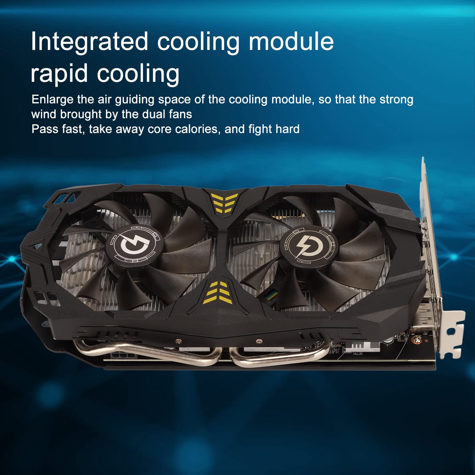 RX580 Graphics Card, 8G GDDR5 Computer Graphics Card with Fans 1244/14000MHz 8GB/256bit/GDDR5, Desktop Computer Game Discrete Graphics Card Support HDMI/3 DP for Computer(RX580 8GB