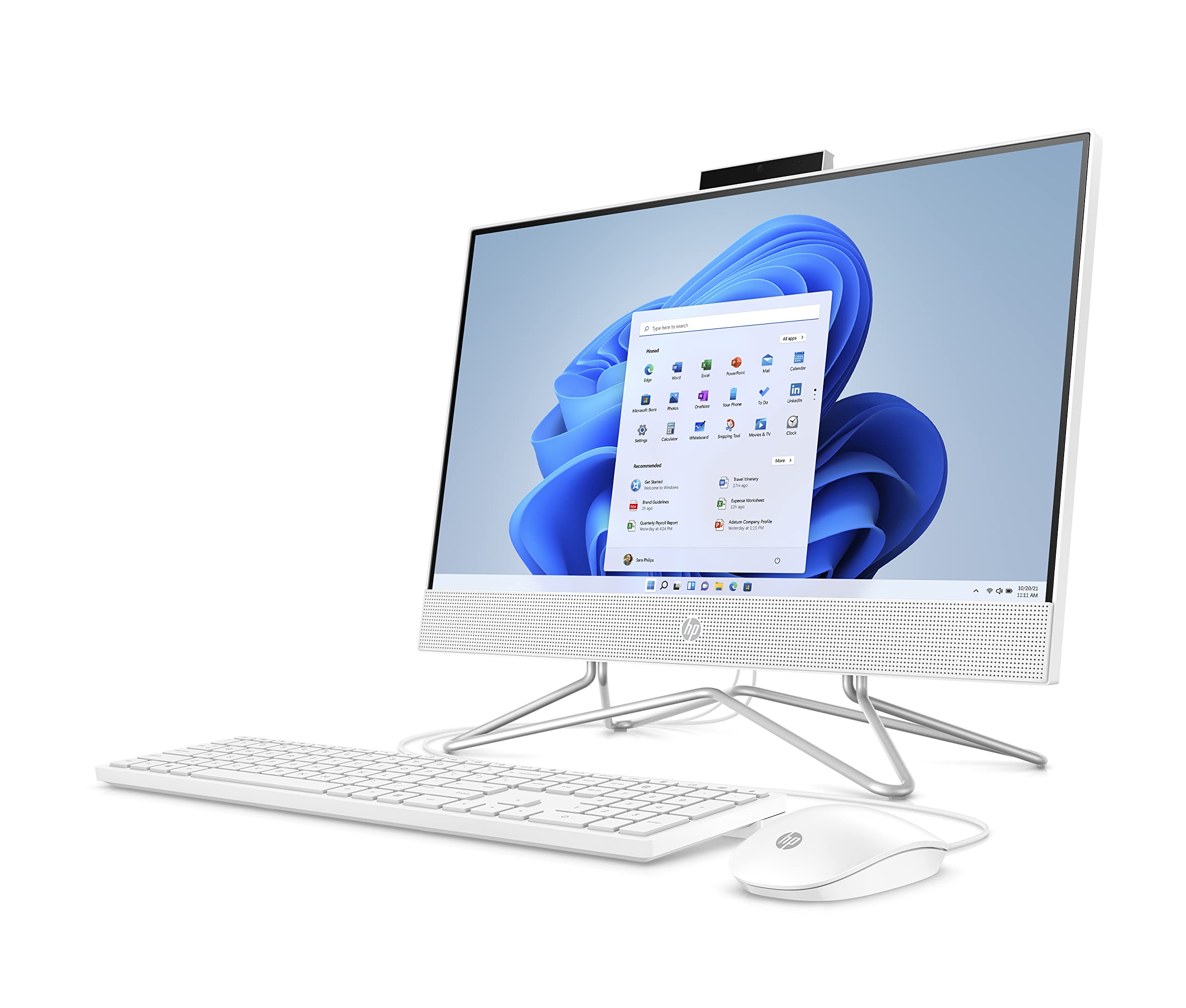 HP 21.5" All-in-One Desktop, Intel Pentium Silver J5040 Processor, Intel UHD Graphics 605, 4 GB RAM, 128 GB Storage, Windows 11 Home (22-dd0120, 2021) (Renewed)