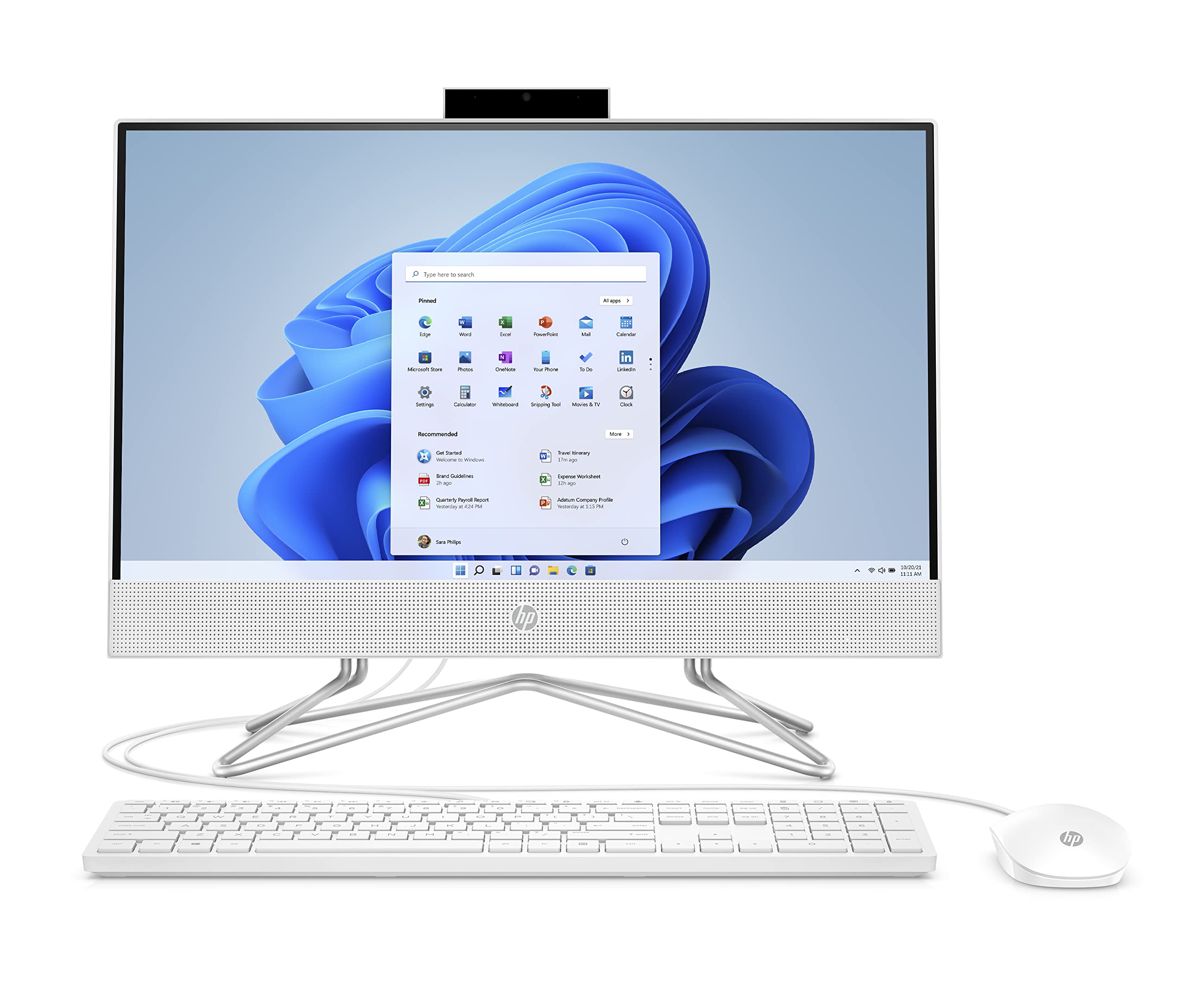 HP 21.5" All-in-One Desktop, Intel Pentium Silver J5040 Processor, Intel UHD Graphics 605, 4 GB RAM, 128 GB Storage, Windows 11 Home (22-dd0120, 2021) (Renewed)