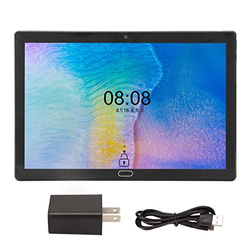 PUSOKEI 10.1" Inch Tablet PC, for Android 10.1 Tablets, HD Tablet PC with WiFi 5G 4G Call Tablet 4GB ROM 64GB RAM, Dual Card Dual Standby, 10.1in IPS HD Screen(US Plug)