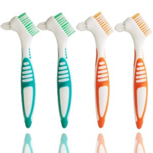 gxxmei 4pcs denture brush toothbrush denture toothbrush brush cleaning brush for false teeth cleaning