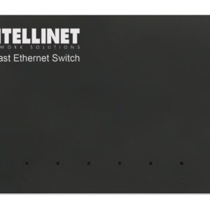 MANHATTAN Intellinet 5-Port Fast Ethernet Network Switch - Ethernet Splitter - Unmanaged | Plug & Plug| - for Computer Networking Hub, Desktop – 3 Mfg Yr Warranty – 561723