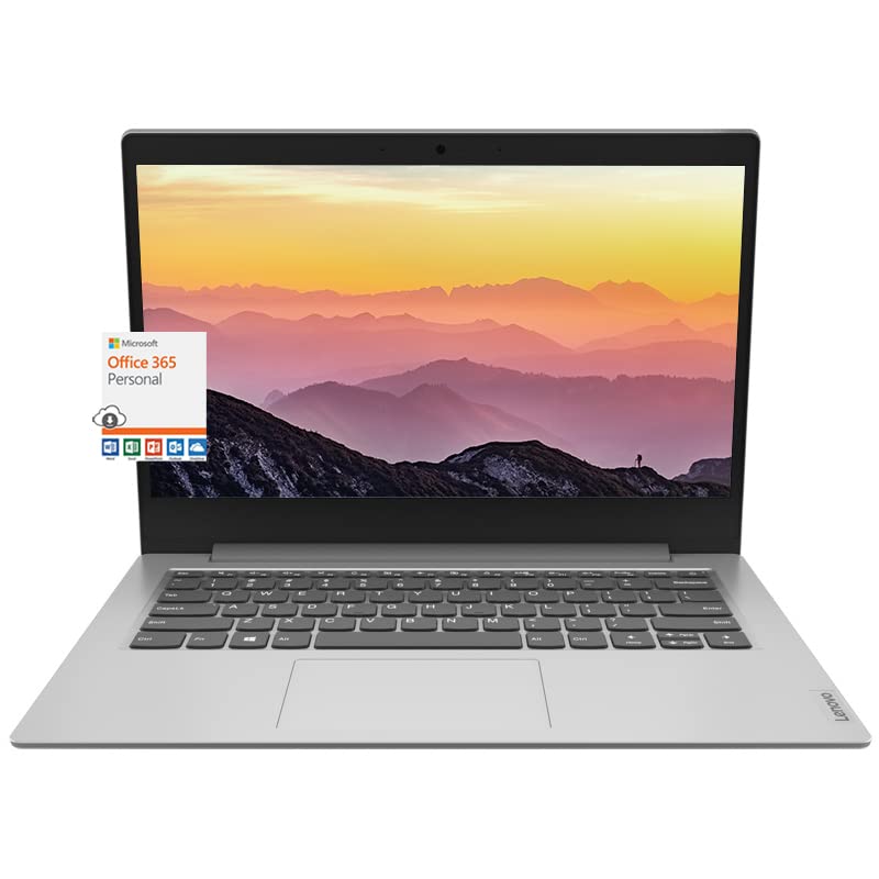 Lenovo IdeaPad 1 Bussiness Laptop 14" HD Display, Intel Pentium Silver N5030 Processor(4-Core, up to 3.1 GHz), 4GB RAM, 128GB NVMe SSD, Webcam, Win 11 S w/1 Year Microsoft 365 + 64GB Micro SD Card