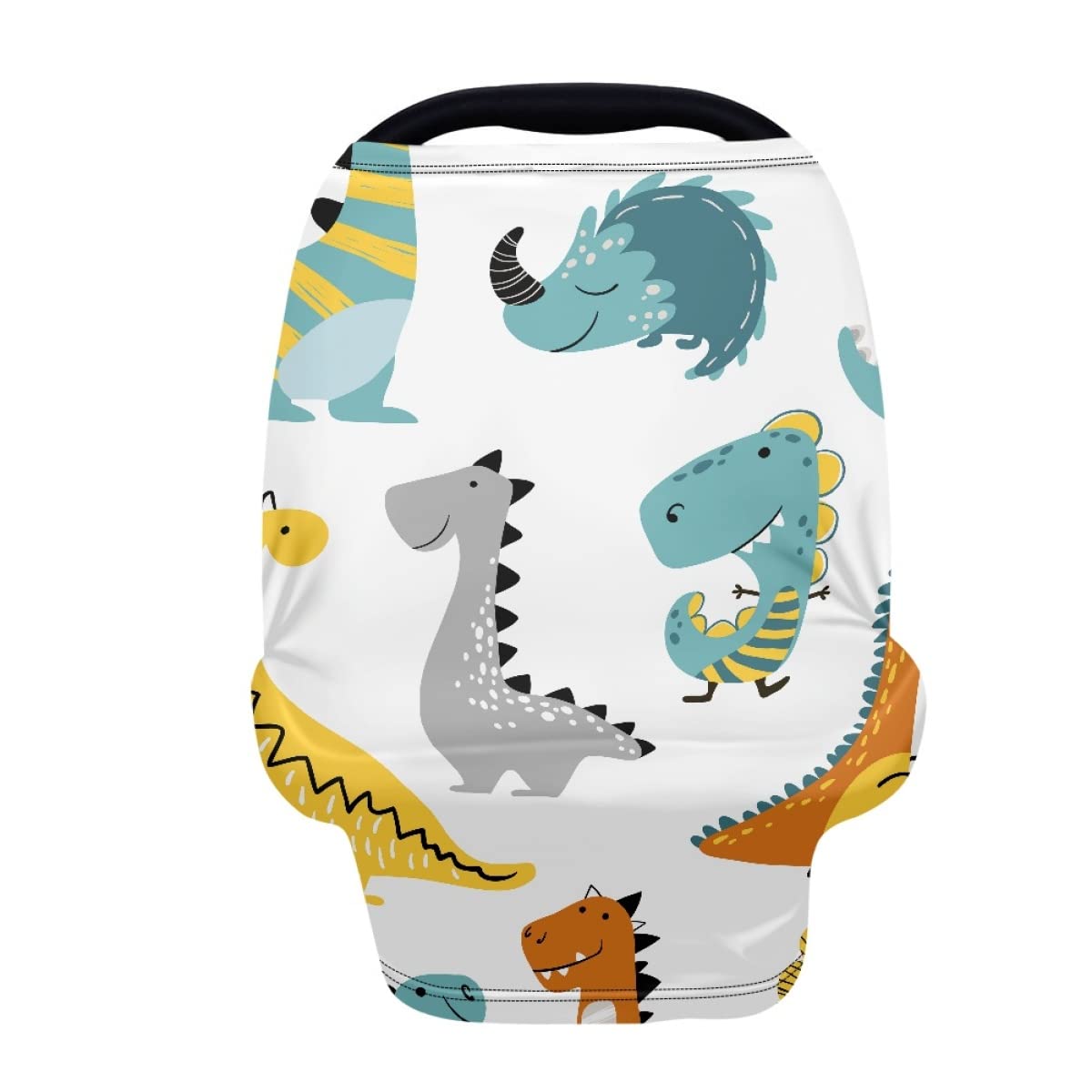 KIDVOVOU Nursing Cover Breastfeeding Scarf Happy Dinosaur Printed Baby Car Seat Covers Infant Stroller Cover Carseat Canopy