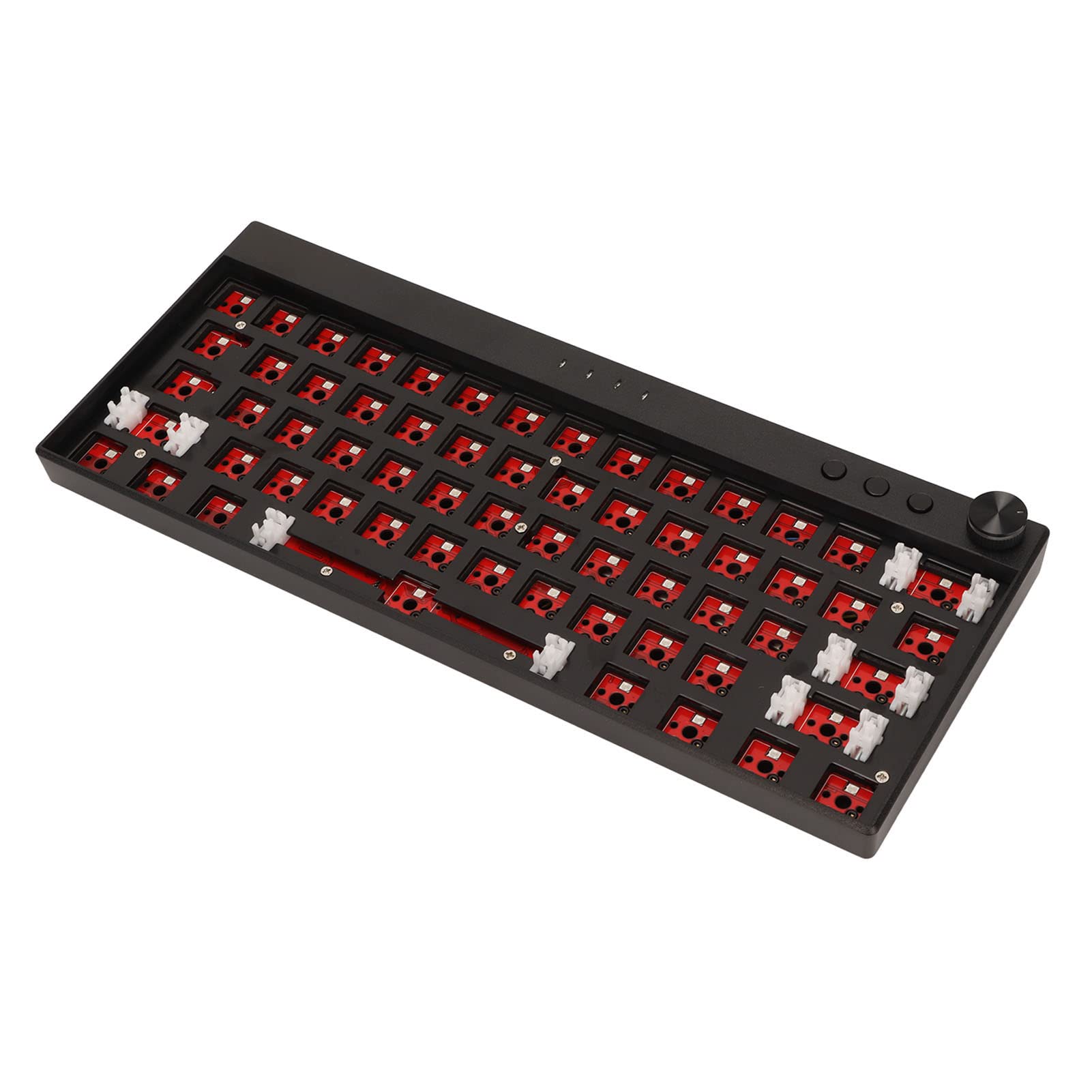 ASHATA WL61PLUS 60% RGB DIY Mechanical Keyboard, 61 Keys Hot Swappable 5Pin 3Pin Switch, Bluetooth 5.0/USB C Wired/2.4GHz Customized Gaming Keyboard Kit(Black)