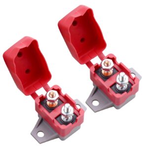 VOZINMOST Automatic Reset Circuit Breaker 10Amp 12V/24V DC Stud Type Circuit Breakers Suitable for Automotive, Marine(Pack of 2)