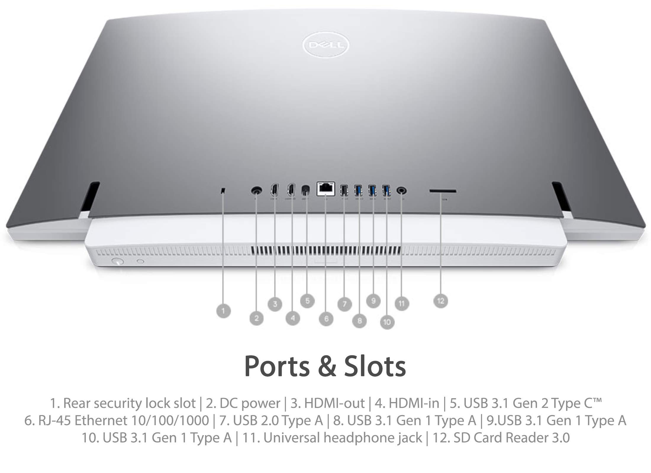 Dell Inspiron 5400 All-in-One Desktop, 23.8" FHD Touchscreen, Intel Core i5-1135G7, 16GB RAM, 512GB SSD, Webcam, HDMI, RJ-45, Wireless Keyboard&Mouse, WiFi 6, Windows 11 Home, White