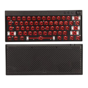 ASHATA WL61PLUS 60% RGB DIY Mechanical Keyboard, 61 Keys Hot Swappable 5Pin 3Pin Switch, Bluetooth 5.0/USB C Wired/2.4GHz Customized Gaming Keyboard Kit(Black)