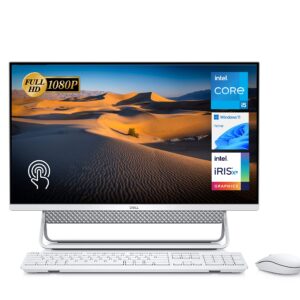 Dell Inspiron 5400 All-in-One Desktop, 23.8" FHD Touchscreen, Intel Core i5-1135G7, 16GB RAM, 512GB SSD, Webcam, HDMI, RJ-45, Wireless Keyboard&Mouse, WiFi 6, Windows 11 Home, White