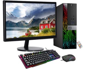 dell optiplex small form factor computer with 24 inch monitor intel core i5 6500 processor 3.2 ghz 8gb ram 512gb ssd win 10 pro wifi, keyboard & mouse (renewed)