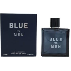 INSPIRE SCENTS Clashoky Blue For Men Eau De Toilette 3.4oz/100ml Cologne & Travel Spray Size 1.36 Fl oz/ 40ml (Pack of 2)