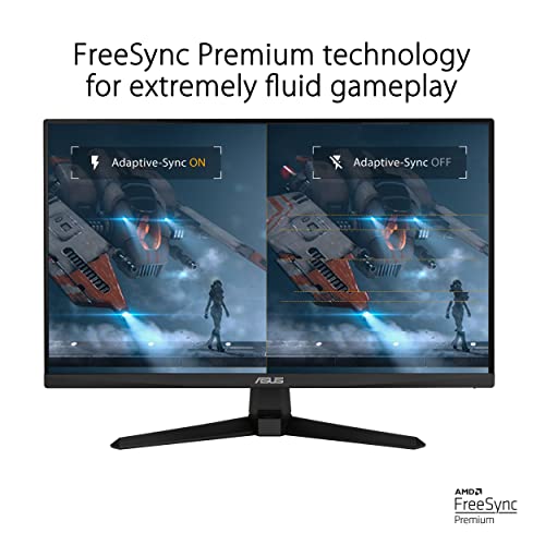 ASUS TUF Gaming 23.8” 1080P Monitor (VG249QM1A) - Full HD, Fast IPS, 270Hz, 1ms, Extreme Low Motion Blur, Speakers, 99% sRGB, G-Sync Compatible/FreeSync Premium, DisplayPort, HDMI,BLACK