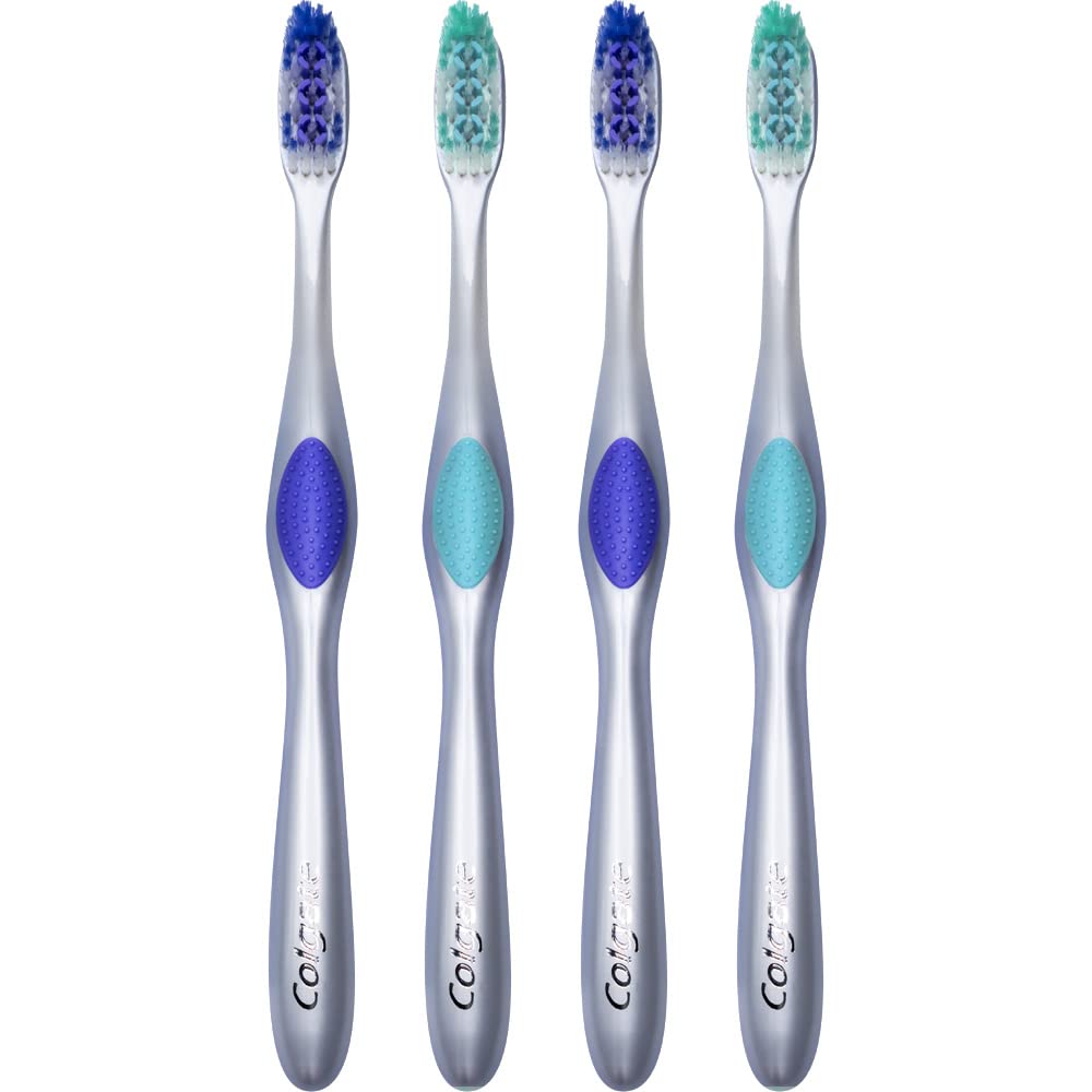 Colgate 360 Enamel Health Sensitive Toothbrush, Compact Head, Extra Soft (Colors Vary) - Pack of 44