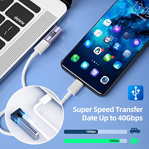 USB C Adapter (7 Pack) with 100W 40 Gbps 8K 60Hz, 90 Degree Right Angle, Straight, Female to Female/Female to Male, USB C Extender for TB3/4, MacBook Pro/Air,Steam Deck and More Type C Devices