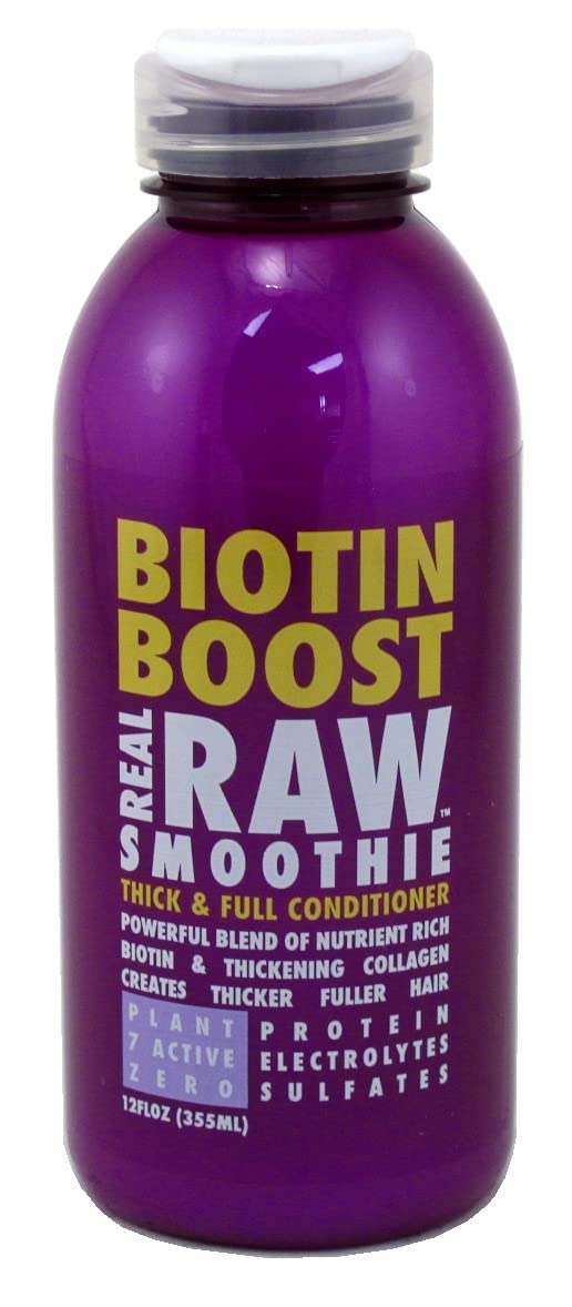 Real Raw Conditioner Biotin Boost Thick & Full 12 Ounce (354ml) (Pack of 3)