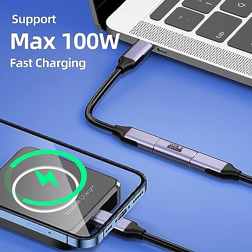 USB C Adapter (7 Pack) with 100W 40 Gbps 8K 60Hz, 90 Degree Right Angle, Straight, Female to Female/Female to Male, USB C Extender for TB3/4, MacBook Pro/Air,Steam Deck and More Type C Devices