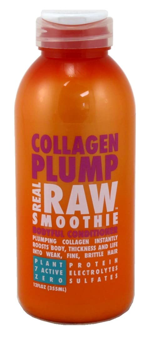 Real Raw Conditioner Collagen Plump Bodyful 12 Ounce (354ml) (Pack of 3)