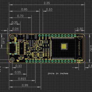 SparkFun Thing Plus - ESP32 WROOM (USB-C) - ESP32-D0WDQ6 Chip Integrated RGB Status LED Operating Voltage: 3.3V Board Dimensions: 2.3in x 1.0in x 0.5in