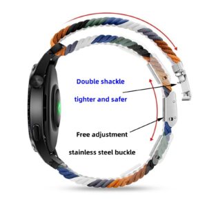 Mazoft 20mm Braided Bands Compatible with Samsung Galaxy 7 FE/6 5 Pro 4 & 6 Classic Active 2 47mm 46mm 45mm 44mm 43mm 42mm 40mm Watch, Quick Release Replacement Strap for Samsung Galaxy Watch