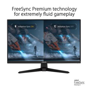 ASUS TUF Gaming 23.8” 1080P Monitor (VG249QM1A) - Full HD, Fast IPS, 270Hz, 1ms, Extreme Low Motion Blur, Speakers, 99% sRGB, G-Sync Compatible/FreeSync Premium, DisplayPort, HDMI,BLACK