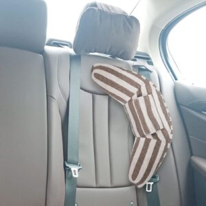 PENINSULA LOVE Kids Car Travel Pillow Car Seat Belt Pillow Cute Plush Headrest Cushion Neck Pillow Safety Strap Cover Universal Fit