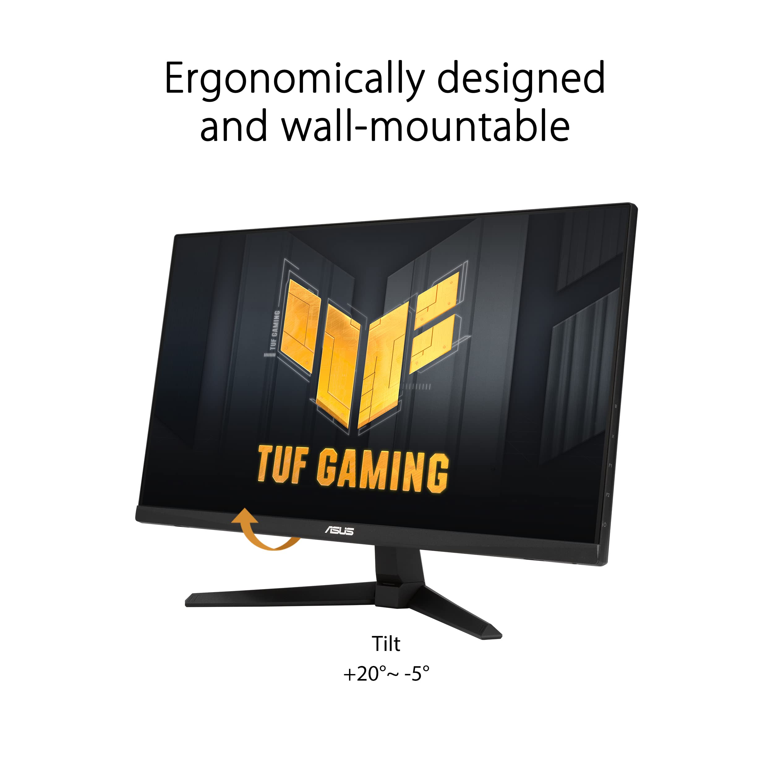 ASUS TUF Gaming 23.8” 1080P Monitor (VG249QM1A) - Full HD, Fast IPS, 270Hz, 1ms, Extreme Low Motion Blur, Speakers, 99% sRGB, G-Sync Compatible/FreeSync Premium, DisplayPort, HDMI,BLACK