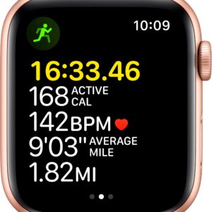 Apple Watch SE (GPS, 44MM) - Gold Aluminum Case with Starlight Sport Band (Renewed)