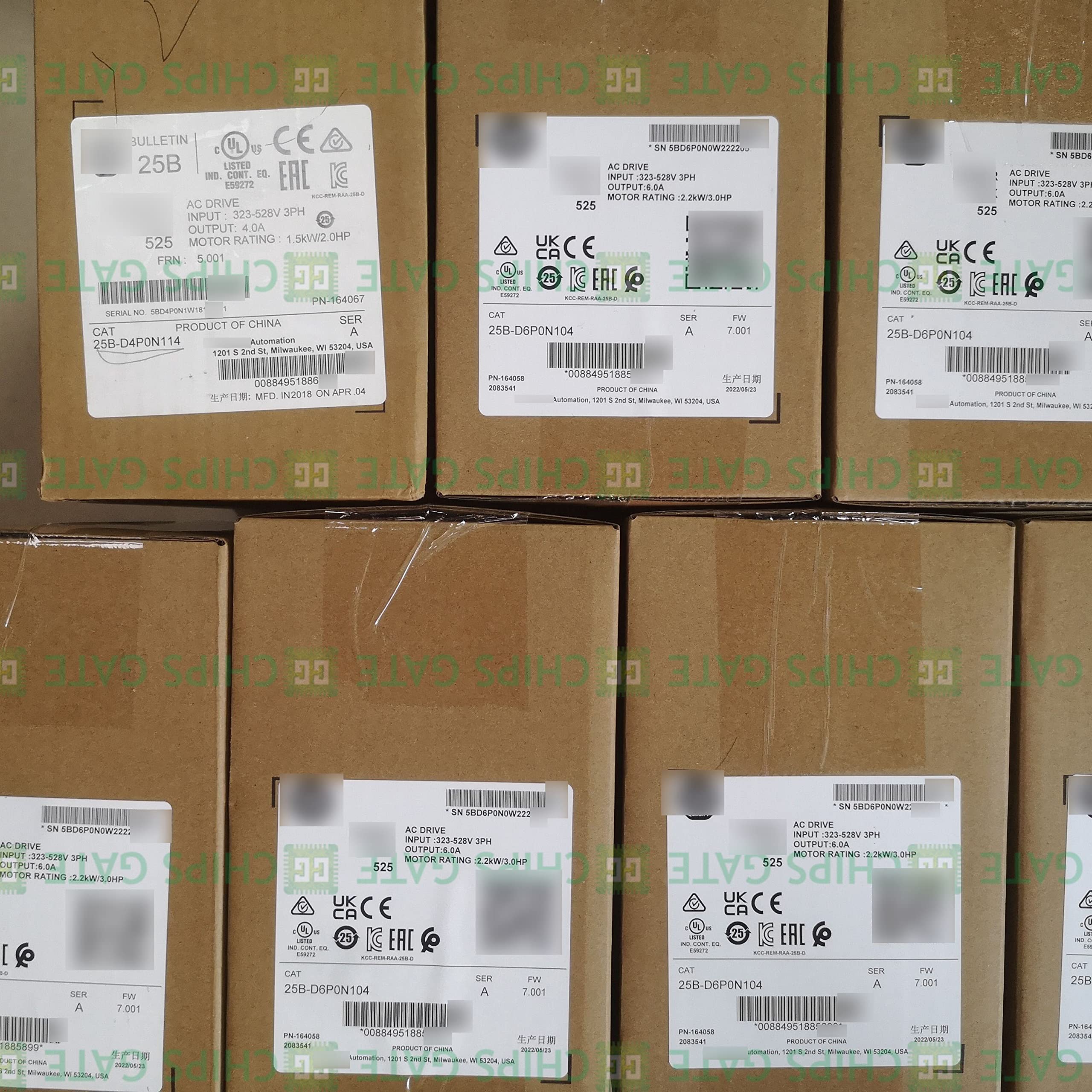 25B-D6P0N104 PowerFlex 525 2.2kW 3Hp AC Drive New Factory Sealed