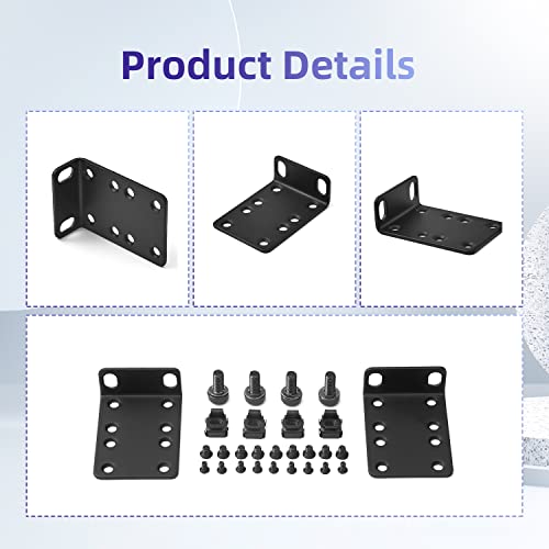 PhyinLan Rack Mount Kit 19 Inch Large Compatibility Rack Ears for 17.3" Wide Cisco, D-Link, Dell PowerConnect, HP V1910, Linksys, and NETGEAR Switches