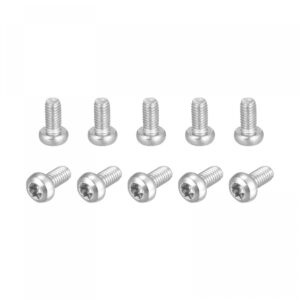 uxcell m3x6mm torx security machine screws, 20pcs 316 stainless steel pan head tamper proof screw fasteners bolts