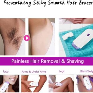 Focusothing Silky Smooth Hair Eraser,Laser Lhaver for Women, Painless Hair Removal,Light Technology Hair Remove,Silky Smooth Hair Eraser Laser,Apply to Any Part of The Body (1*Epilators)