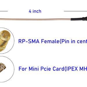 Tenmory U.FL to RP-SMA Female Cable Mini PCI UFL to SMA Ipex Connector Pigtail WiFi Antenna Extension Cable (4 inch 2 Pcs)