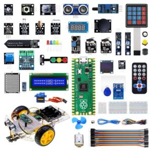 Kits for Raspberry Pi Pico, ELECROW Sensor Advanced Kit for Programming, Pi Pico Micropython 32 Projects Lessons and 32 Modules with Detailed Tutorial for Programmer