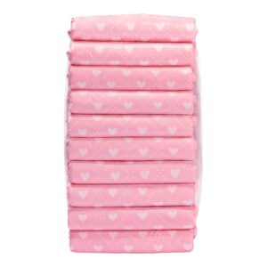 Littleforbig Printed Adult Brief Diapers 10 Pieces - Blushing Baby Pink(L)