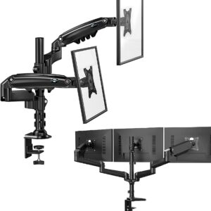 HUANUO 13-32 Inch Monitor Mount 2 Monitors & Triple Monitor Mount